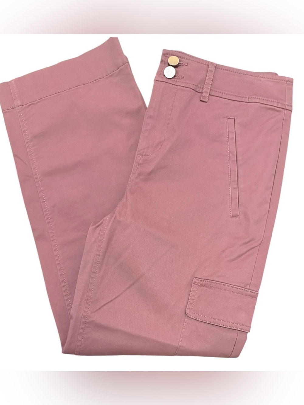 NWOT-LOFT Dusty Rose Pink Cargo Crop Pants